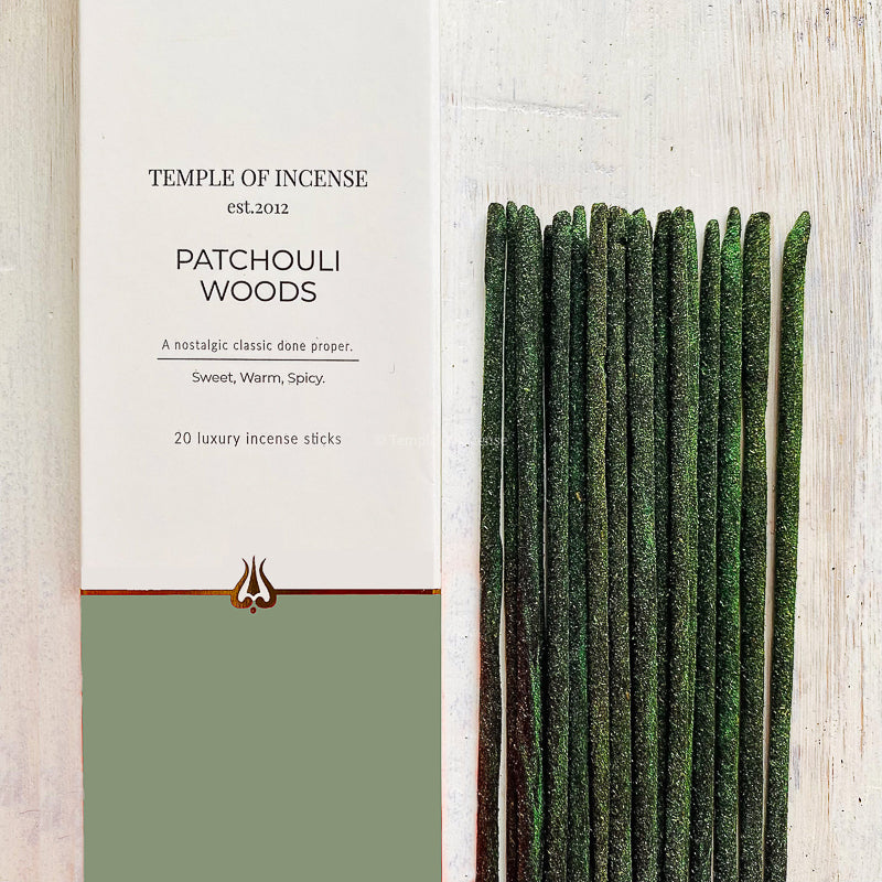 Patchouli Woods Incense Sticks - Temple of Incense image 1