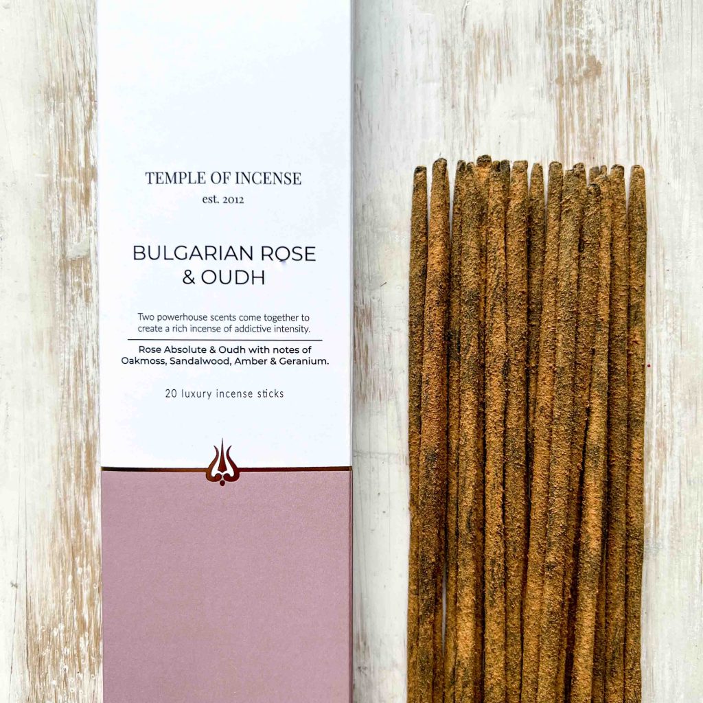 Bulgarian Rose & Oudh Incense Sticks - Temple of Incense image 0